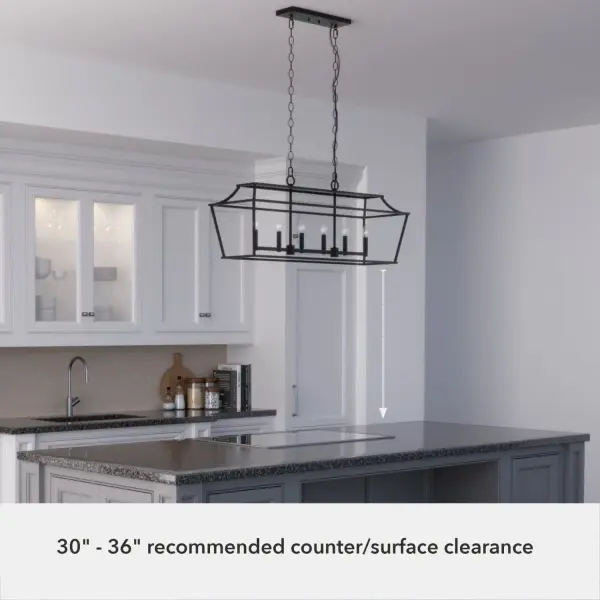 Laurel Ridge 6-Light Linear Chandelier in Brushed Nickel - Image 13
