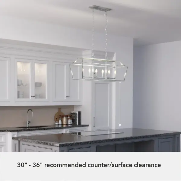 Laurel Ridge 6-Light Linear Chandelier in Brushed Nickel - Image 15