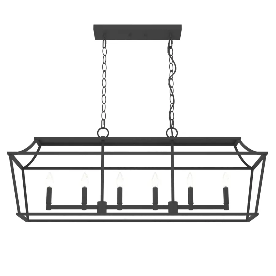 Laurel Ridge 6-Light Linear Chandelier in Brushed Nickel - Image 17