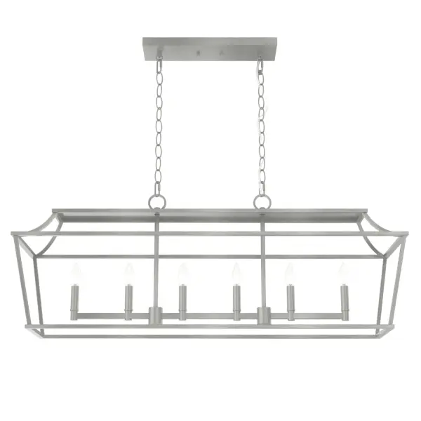 Laurel Ridge 6-Light Linear Chandelier in Brushed Nickel - Image 19
