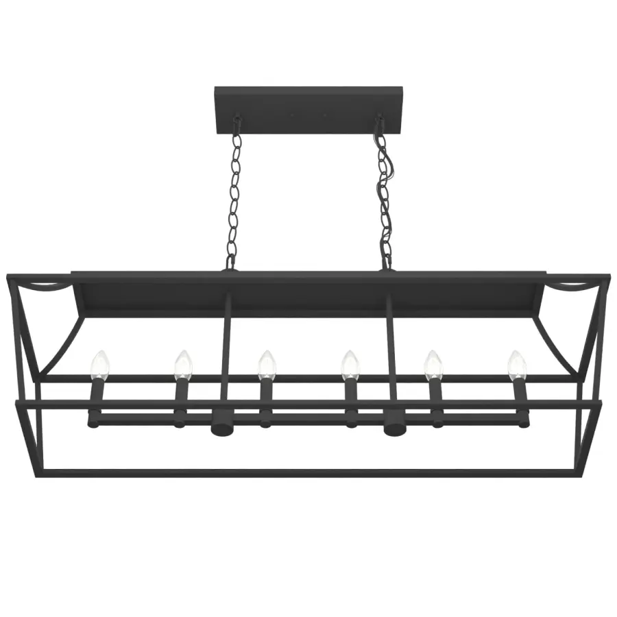 Laurel Ridge 6-Light Linear Chandelier in Brushed Nickel - Image 20