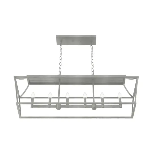 Laurel Ridge 6-Light Linear Chandelier in Brushed Nickel - Image 21
