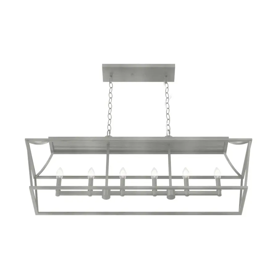 Laurel Ridge 6-Light Linear Chandelier in Brushed Nickel - Image 21