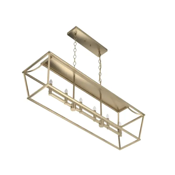 Laurel Ridge 6-Light Linear Chandelier in Brushed Nickel - Image 23
