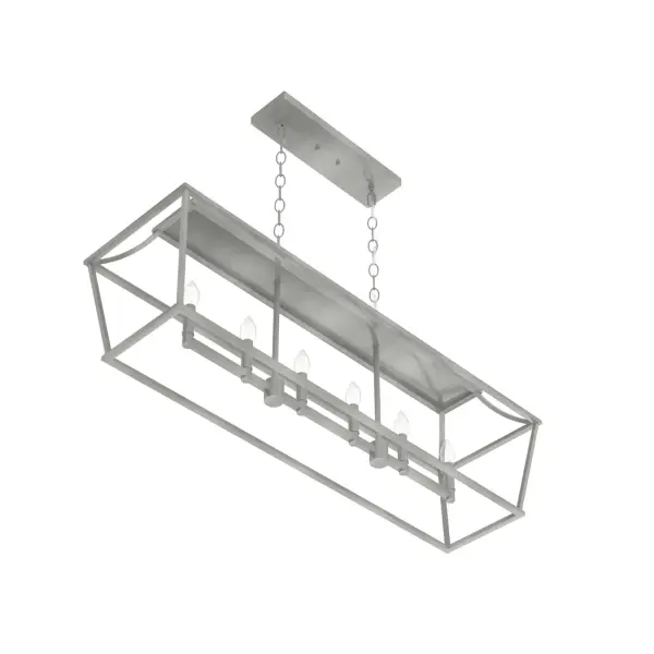 Laurel Ridge 6-Light Linear Chandelier in Brushed Nickel - Image 24