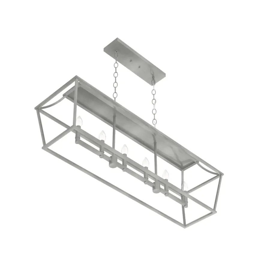Laurel Ridge 6-Light Linear Chandelier in Brushed Nickel - Image 24
