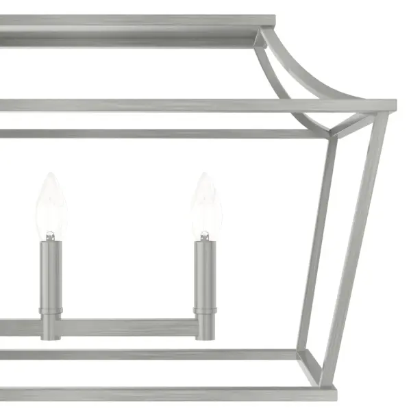Laurel Ridge 6-Light Linear Chandelier in Brushed Nickel - Image 27