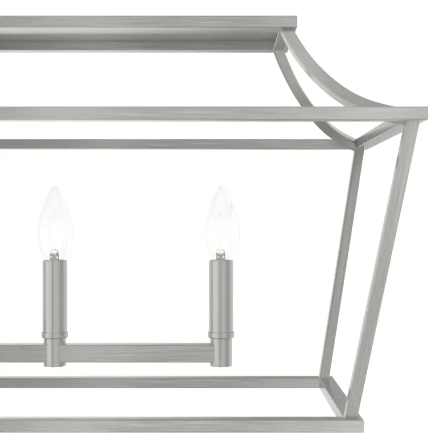 Laurel Ridge 6-Light Linear Chandelier in Brushed Nickel - Image 27