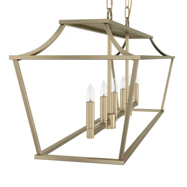 Laurel Ridge 6-Light Linear Chandelier in Brushed Nickel - Image 29