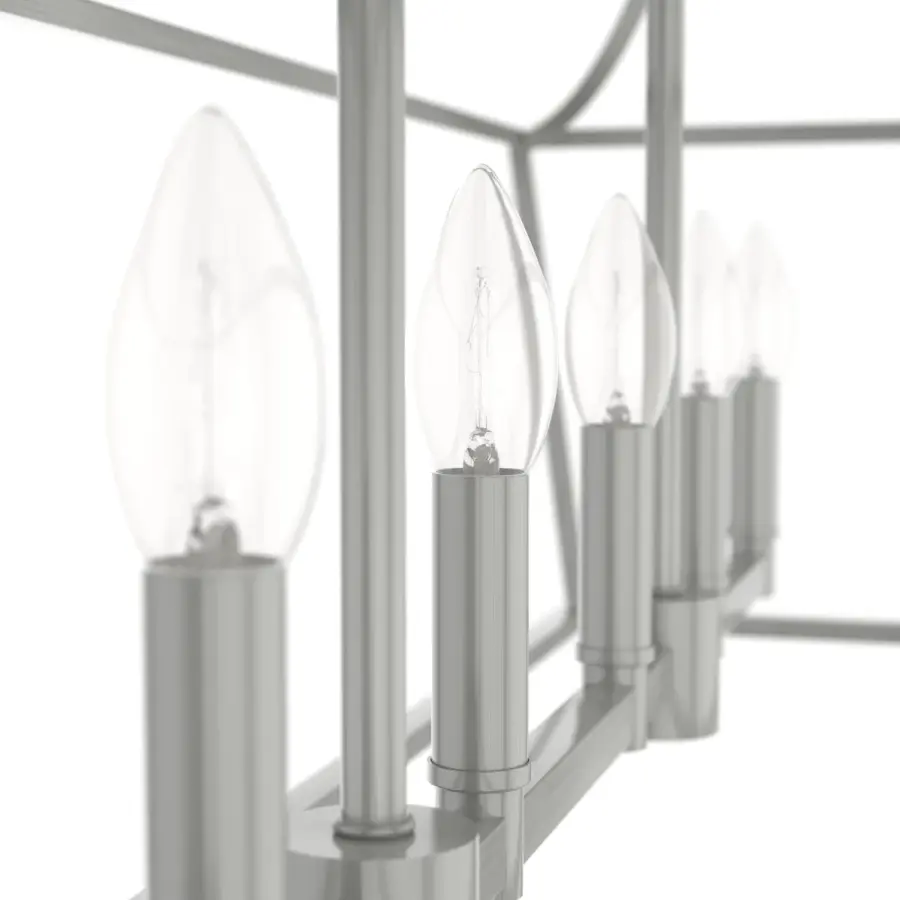 Laurel Ridge 6-Light Linear Chandelier in Brushed Nickel - Image 30