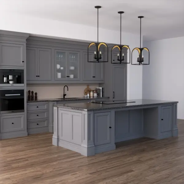 Dukestown Four Light Pendant in Natural Black Iron - Image 2