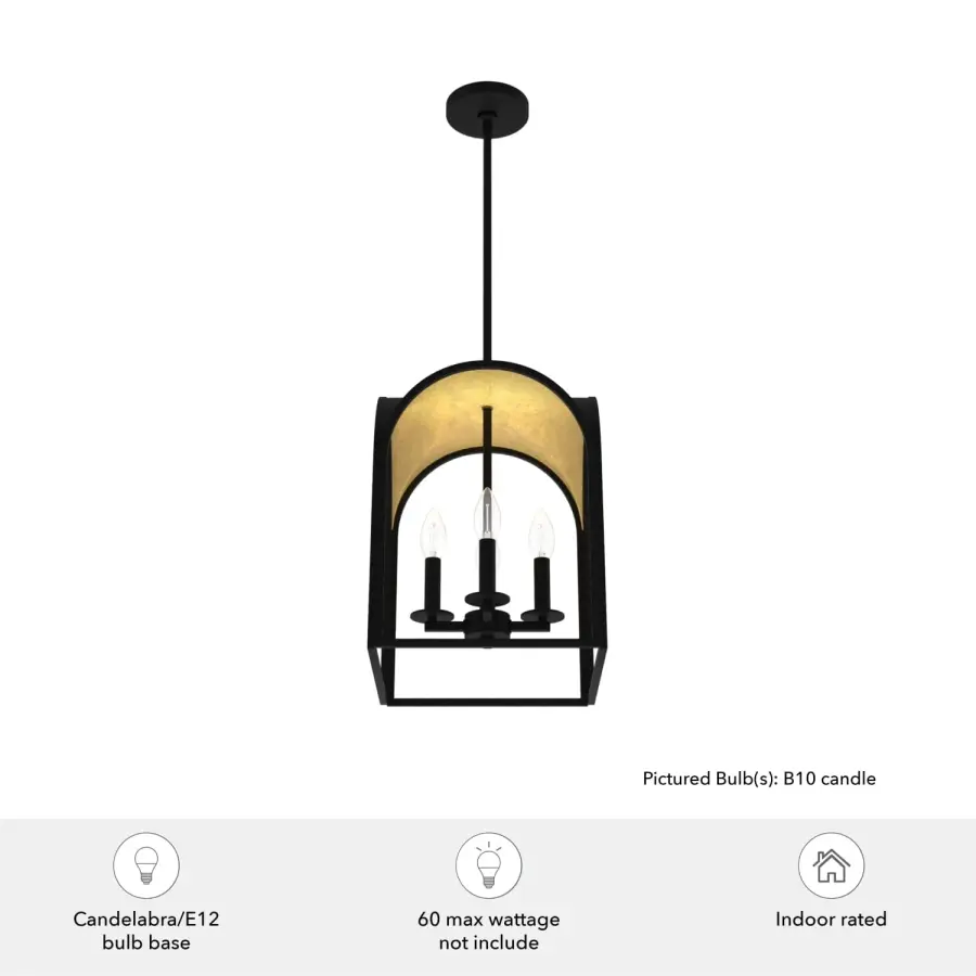 Dukestown Four Light Pendant in Natural Black Iron - Image 3