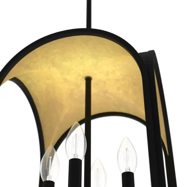 Dukestown Four Light Pendant in Natural Black Iron - Image 9