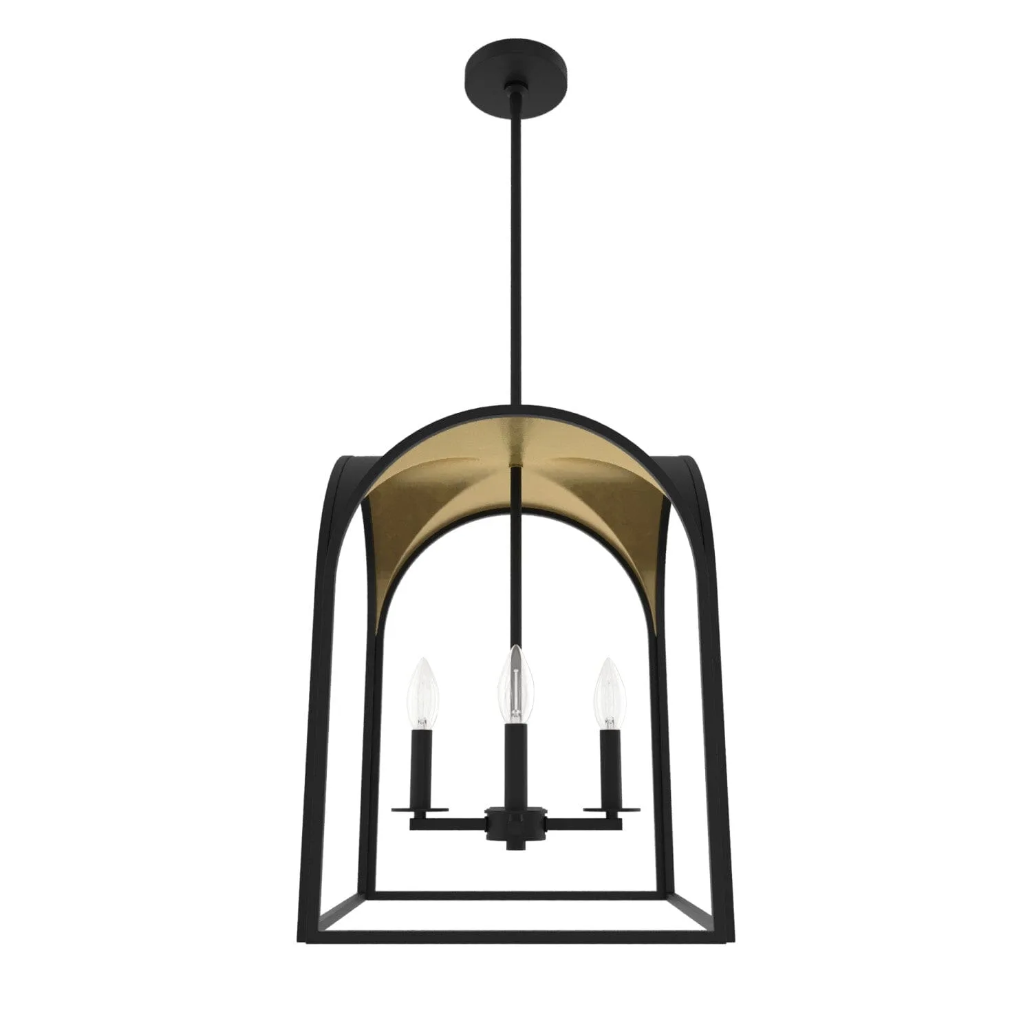 Dukestown Four Light Pendant in Natural Black Iron