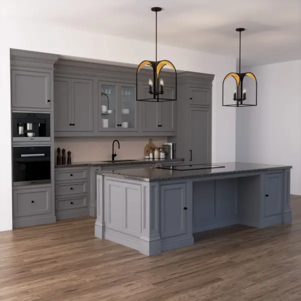 Dukestown Four Light Pendant in Natural Black Iron - Image 2