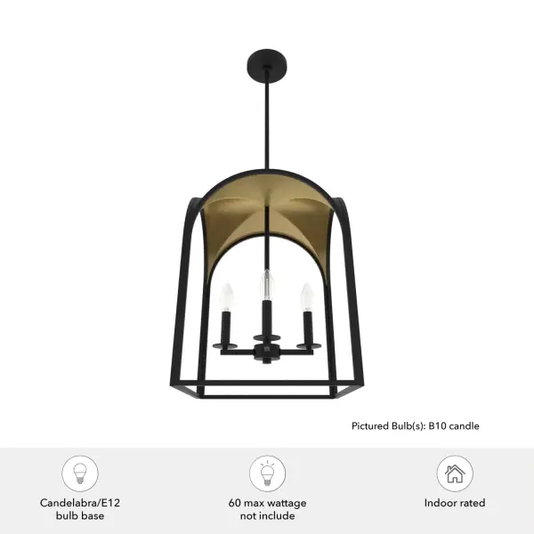 Dukestown Four Light Pendant in Natural Black Iron - Image 3