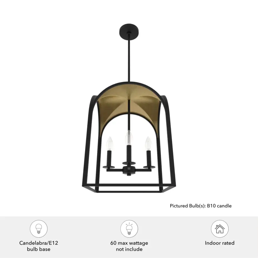 Dukestown Four Light Pendant in Natural Black Iron - Image 3