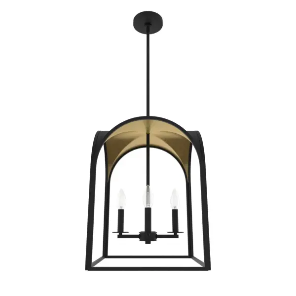 Dukestown Four Light Pendant in Natural Black Iron - Image 7
