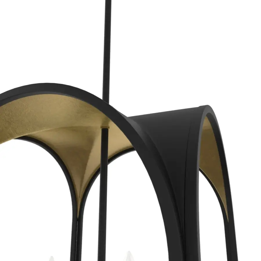 Dukestown Four Light Pendant in Natural Black Iron - Image 10