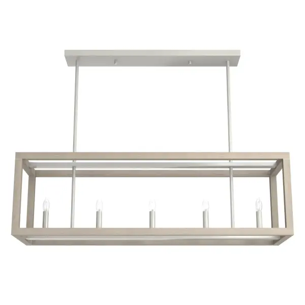 Squire Manor Five Light Linear Chandelier in Matte Black - Image 13