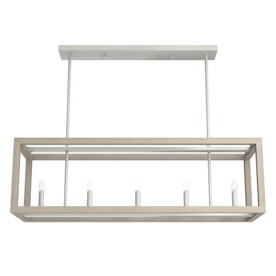 Squire Manor Five Light Linear Chandelier in Matte Black - Image 13