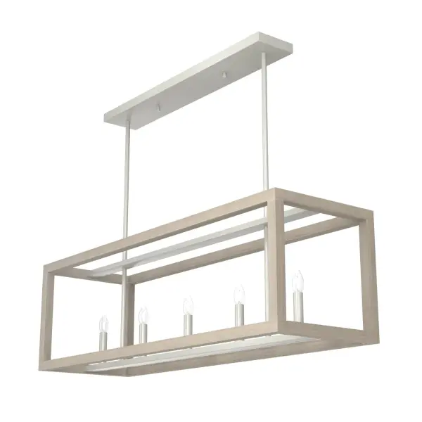 Squire Manor Five Light Linear Chandelier in Matte Black - Image 17