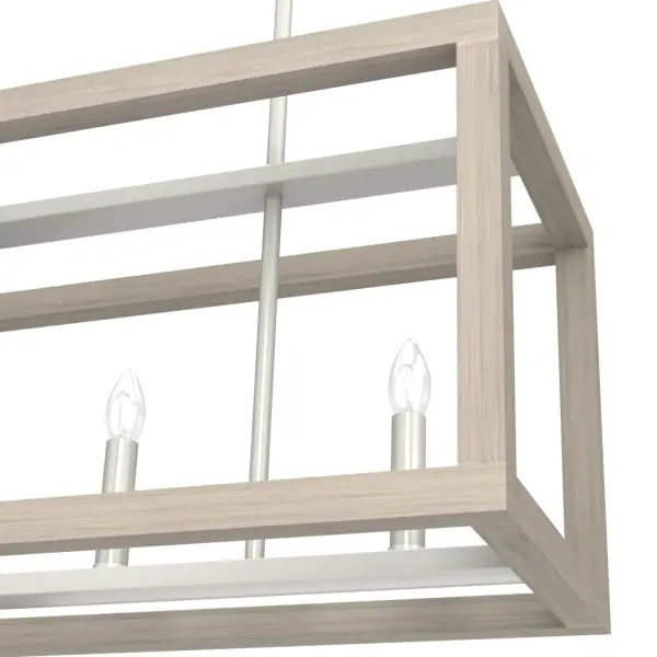 Squire Manor Five Light Linear Chandelier in Matte Black - Image 19