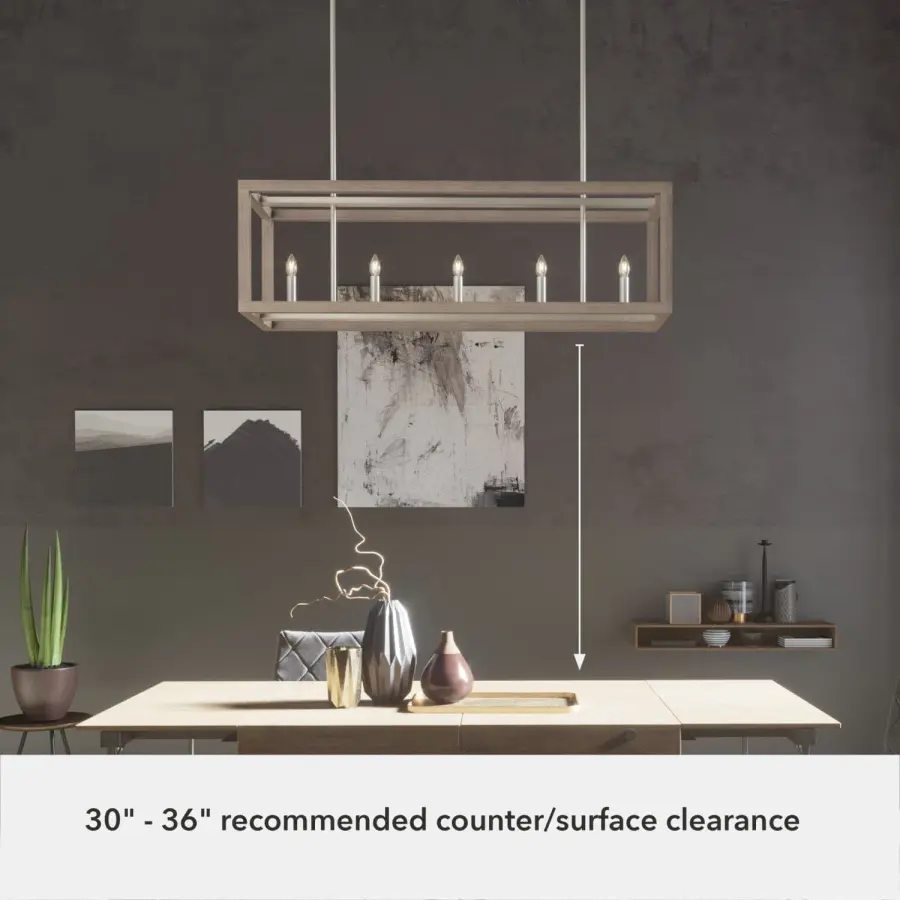 Squire Manor Five Light Linear Chandelier in Matte Black - Image 10