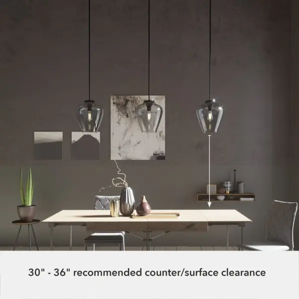 Vidria One Light Pendant in Matte Black - Image 5