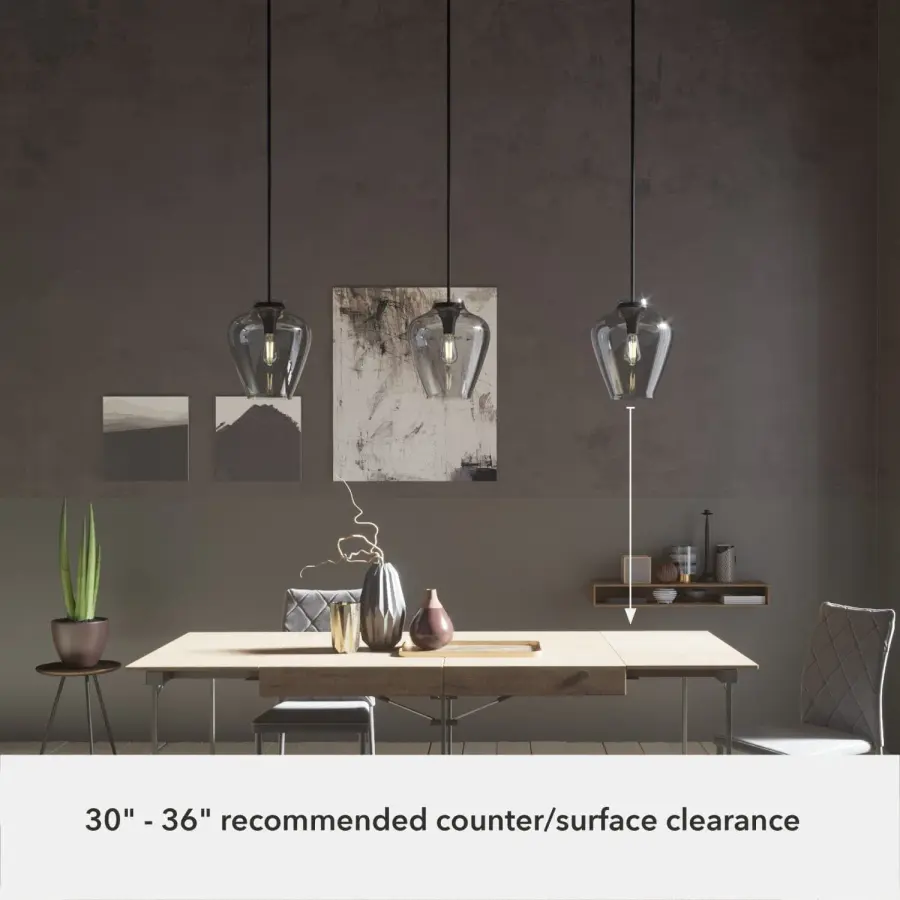 Vidria One Light Pendant in Matte Black - Image 5
