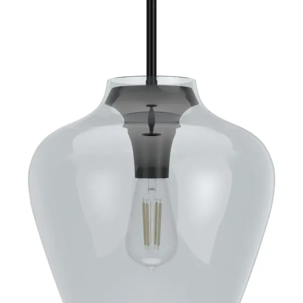 Vidria One Light Pendant in Matte Black - Image 9