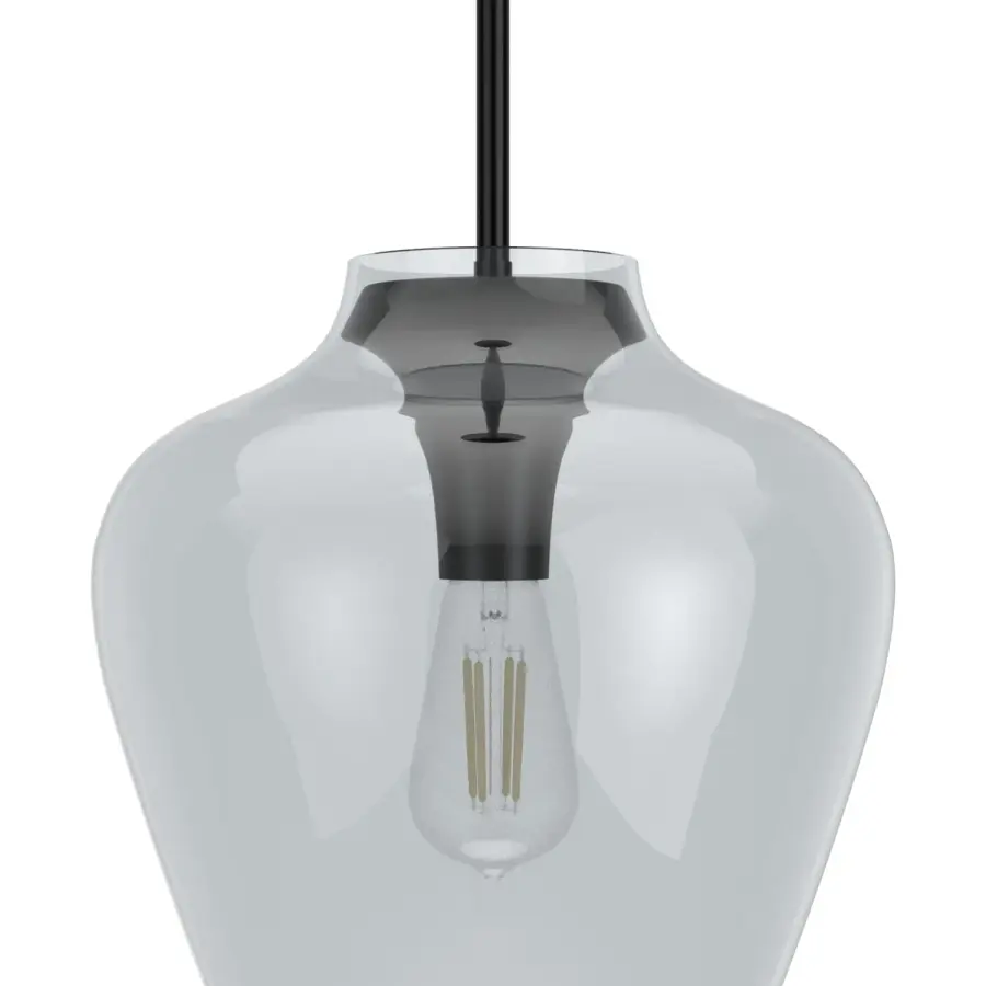 Vidria One Light Pendant in Matte Black - Image 9
