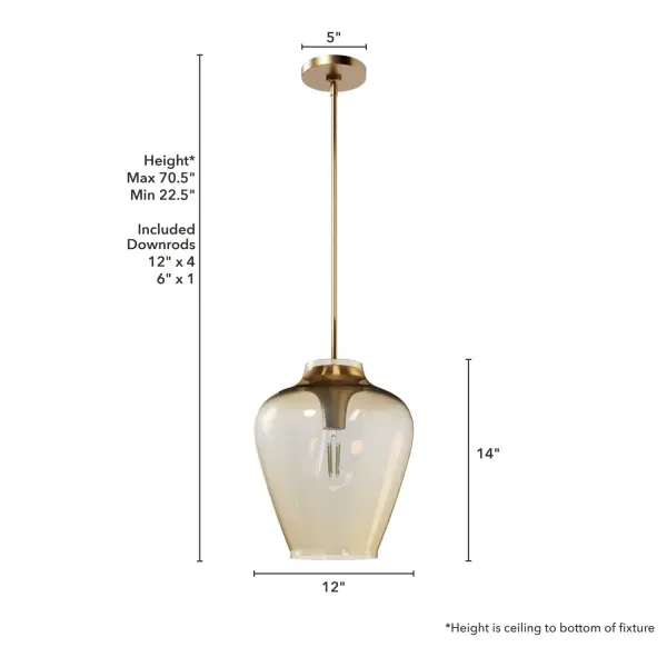 Vidria One Light Pendant in Brushed Nickel - Image 11