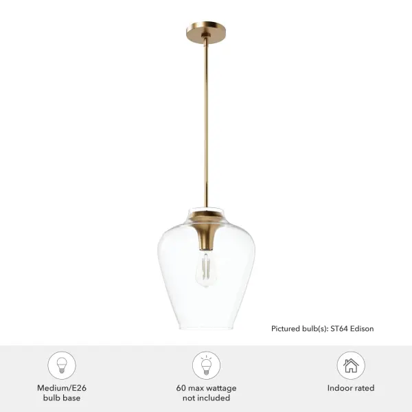 Vidria One Light Pendant in Brushed Nickel - Image 7