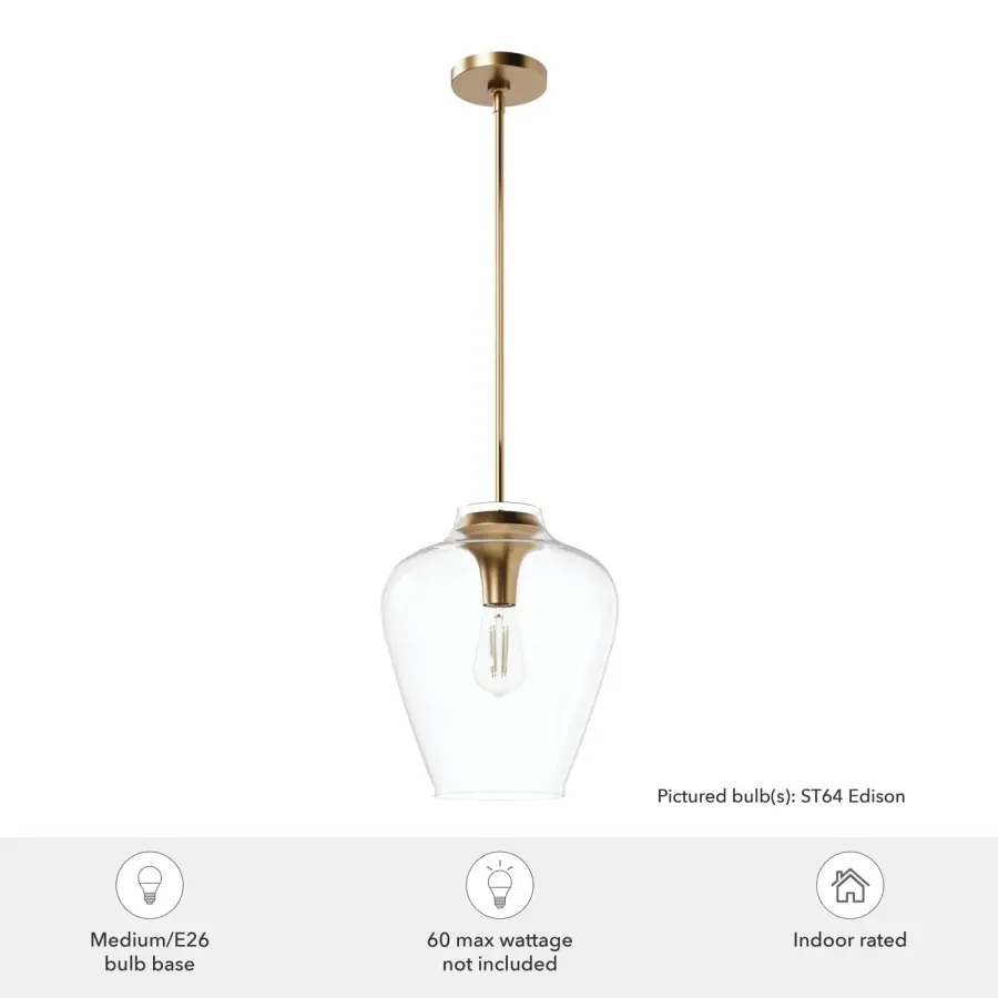 Vidria One Light Pendant in Brushed Nickel - Image 7