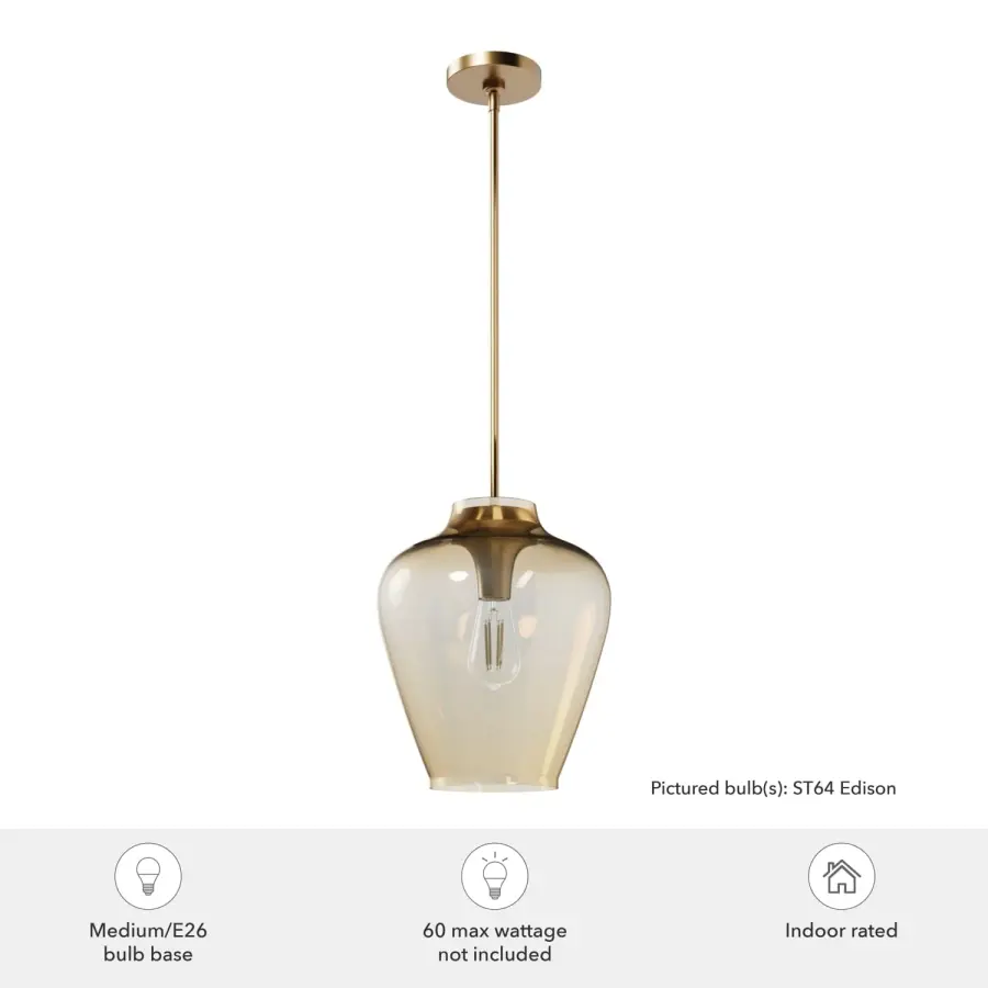Vidria One Light Pendant in Brushed Nickel - Image 8