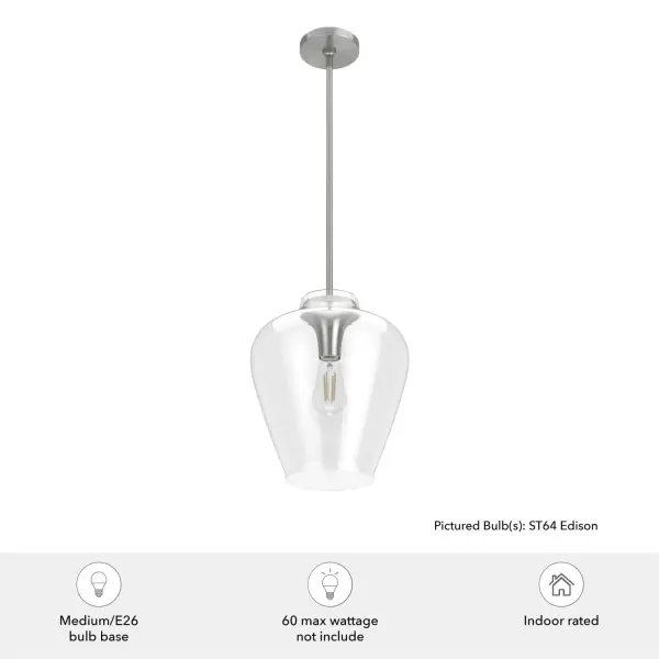 Vidria One Light Pendant in Brushed Nickel - Image 9