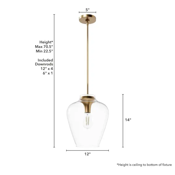 Vidria One Light Pendant in Brushed Nickel - Image 10
