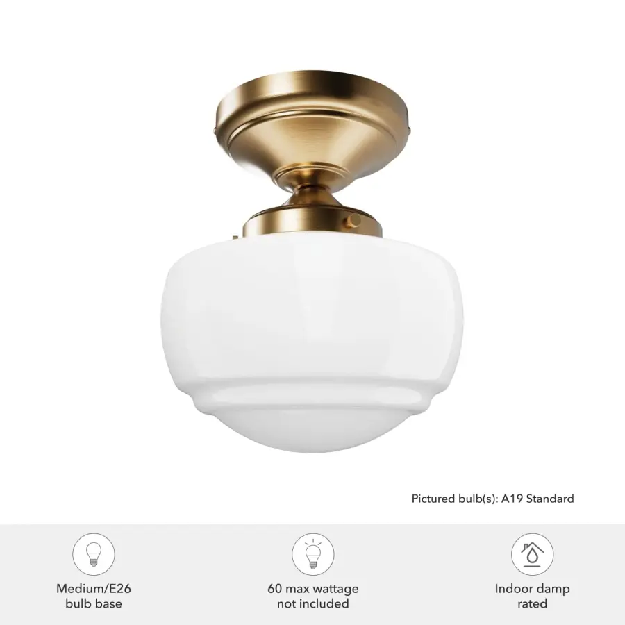 Saddle Creek One Light Flush Mount in Alturas Gold - Image 4