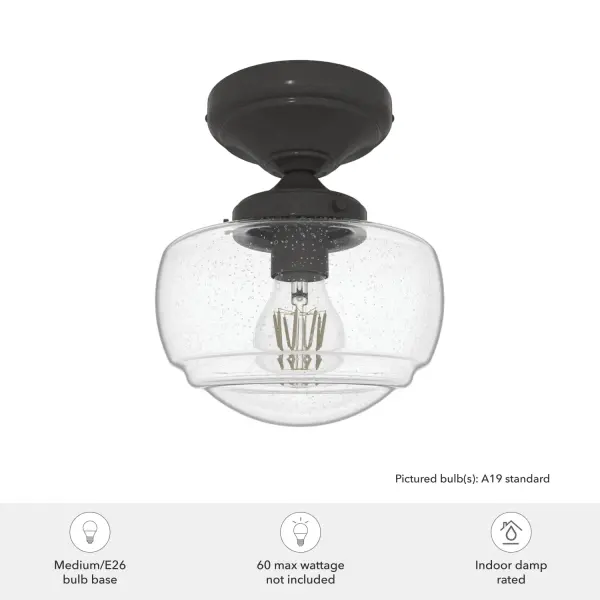 Saddle Creek One Light Semi-Flush Mount in Brushed Nickel - Image 4