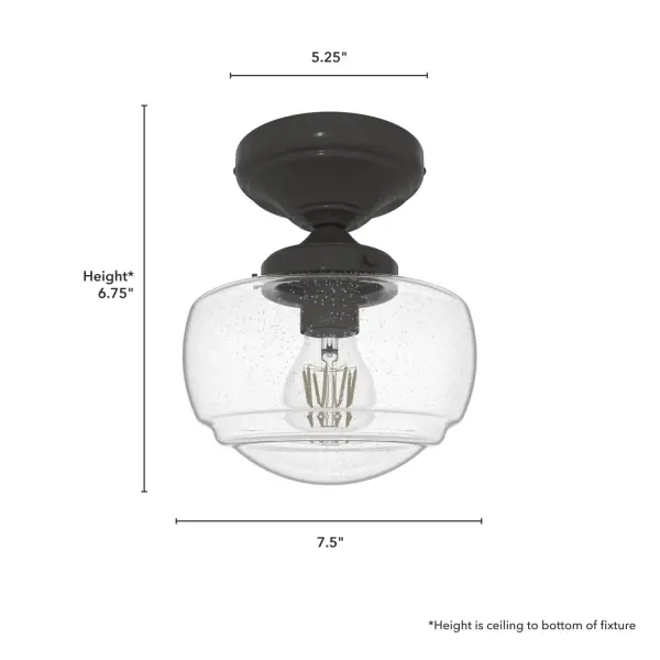 Saddle Creek One Light Semi-Flush Mount in Brushed Nickel - Image 6