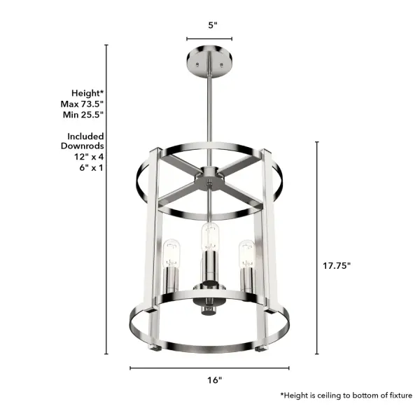 Astwood 4-Light Chandelier in Matte Black - Image 14