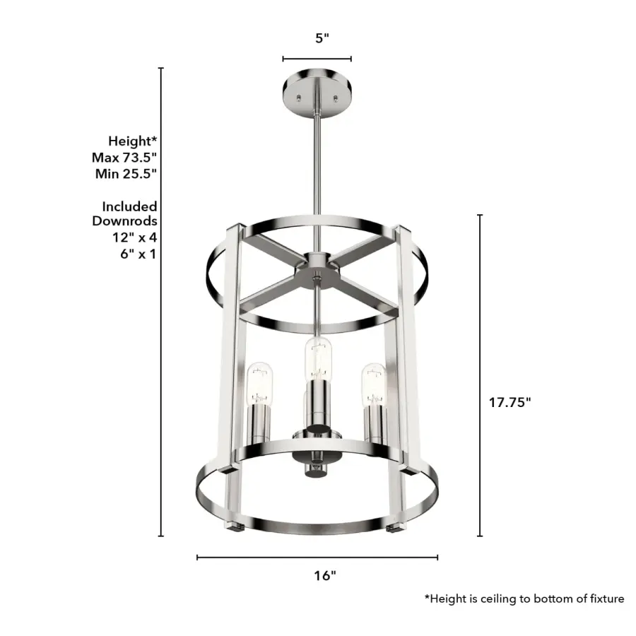 Astwood 4-Light Chandelier in Matte Black - Image 14