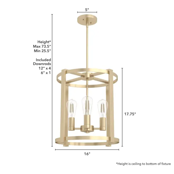 Astwood 4-Light Chandelier in Matte Black - Image 15