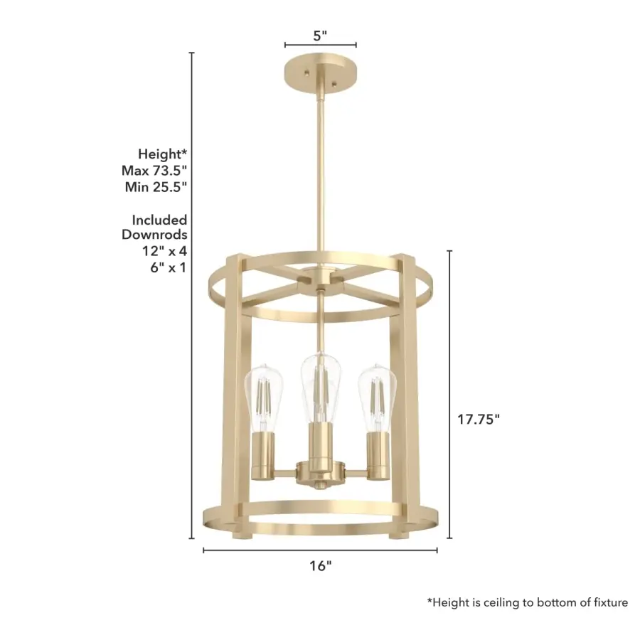 Astwood 4-Light Chandelier in Matte Black - Image 15
