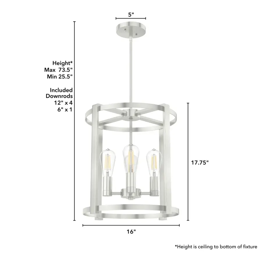 Astwood 4-Light Chandelier in Matte Black - Image 16