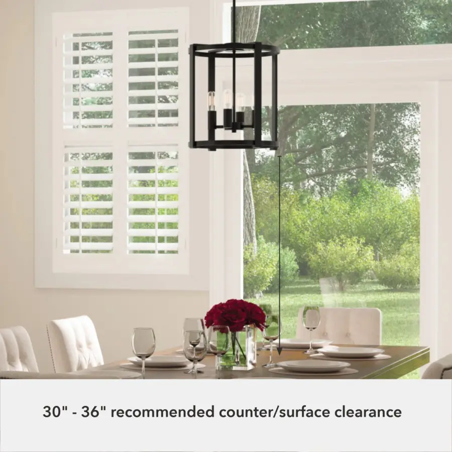 Astwood 4-Light Chandelier in Matte Black - Image 17