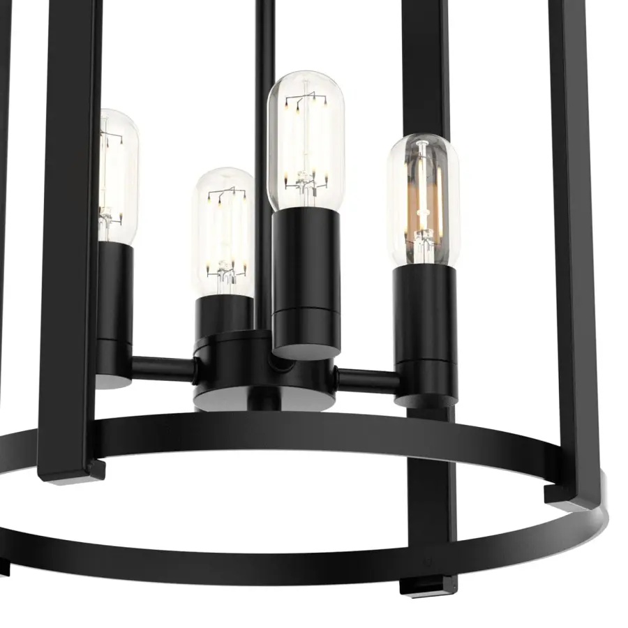 Astwood 4-Light Chandelier in Matte Black - Image 30
