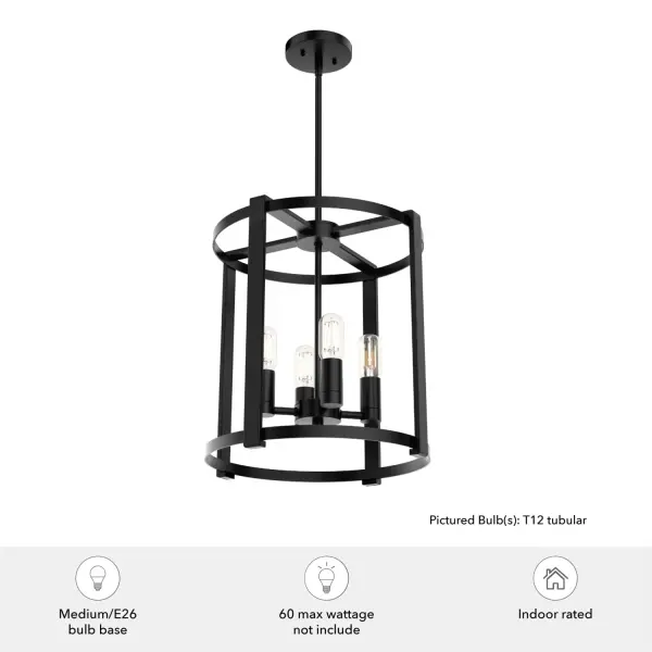 Astwood 4-Light Chandelier in Matte Black - Image 9
