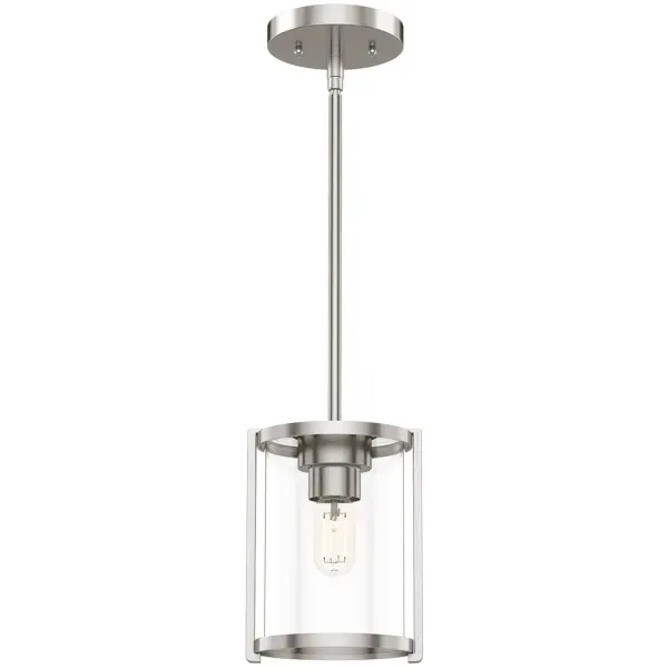 The Astwood mini pendant combines art deco elegance with modern simplicity. Its rounded cage design and clear glass create beautiful light diffusion, while the brushed nickel finish ensures versatility across design schemes.